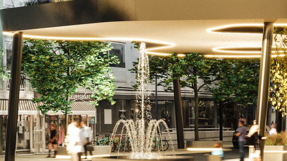 Visualisierung des Kaiser-Josef-Platz Brunnen Detailbild