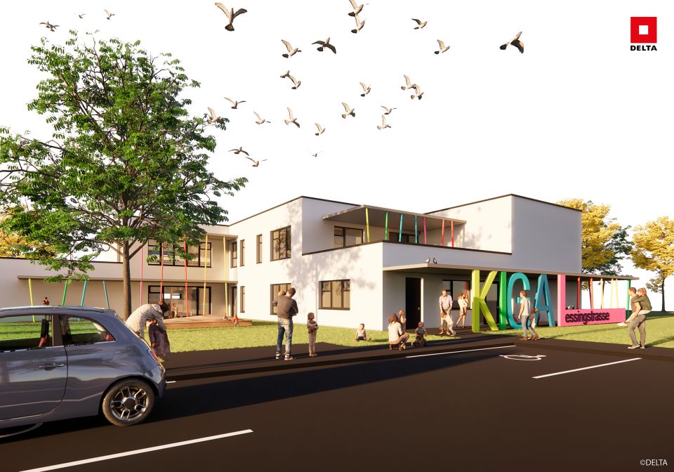 Visualisierung Kindergarten Lessingstraße Eingang