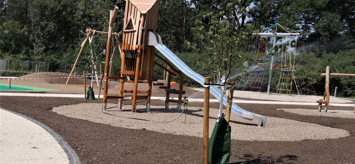 Neu angelegter Spielplatz im Franziskuspark