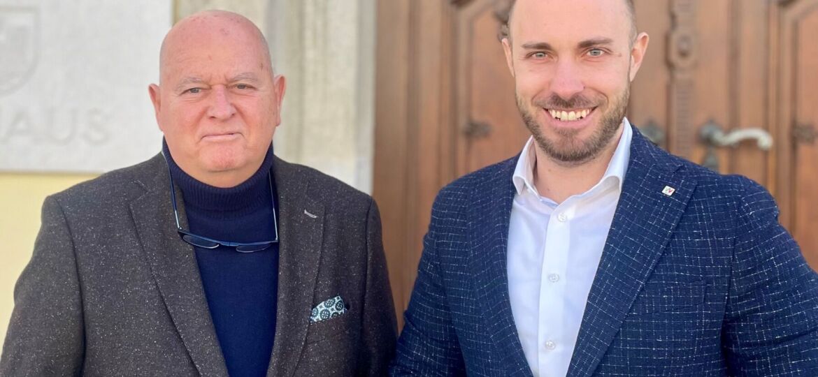 v.l.n.r Gemeinderat a.D. Egon Schatzmann und Stadtrat Ralph Schäfer